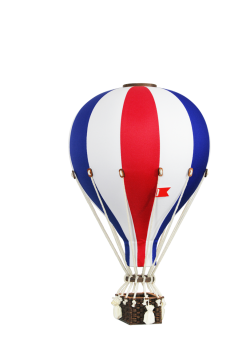 Deko Heißluftballon blau / weiß / rot - SuperBalloon